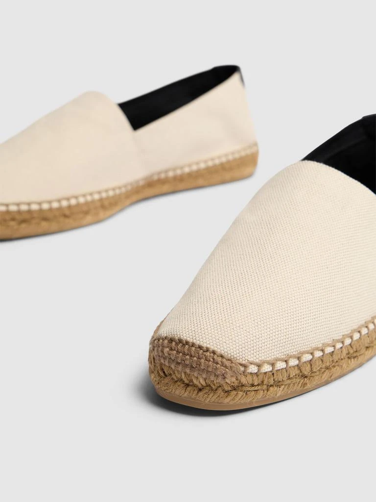 商品Yves Saint Laurent|Logo Cotton & Linen Canvas Espadrilles,价格¥4977,第3张图片详细描述