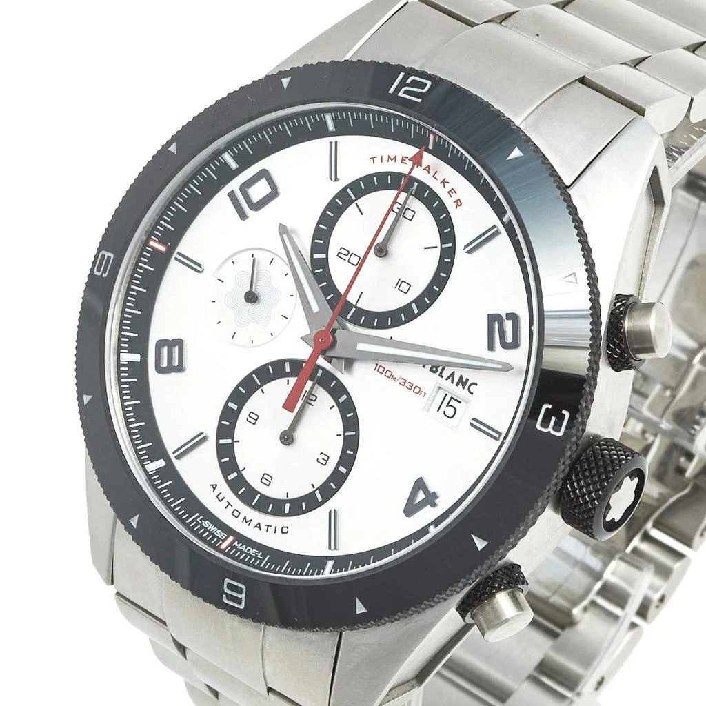 商品[二手商品] MontBlanc|Montblanc Silver Stainless Steel Ceramic Timewalker Chronograph 116099 Men's Wristwatch 43 mm,价格¥9992,第2张图片详细描述