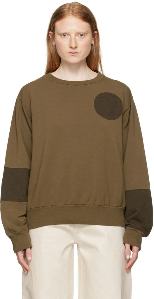 商品MAISON MARGIELA|Khaki Paneled Sweatshirt,价格¥620,第1张图片