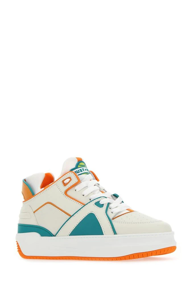 商品Just Don|Multicolor leather and neoprene Courtside Mid sneakers,价格¥2334,第1张图片