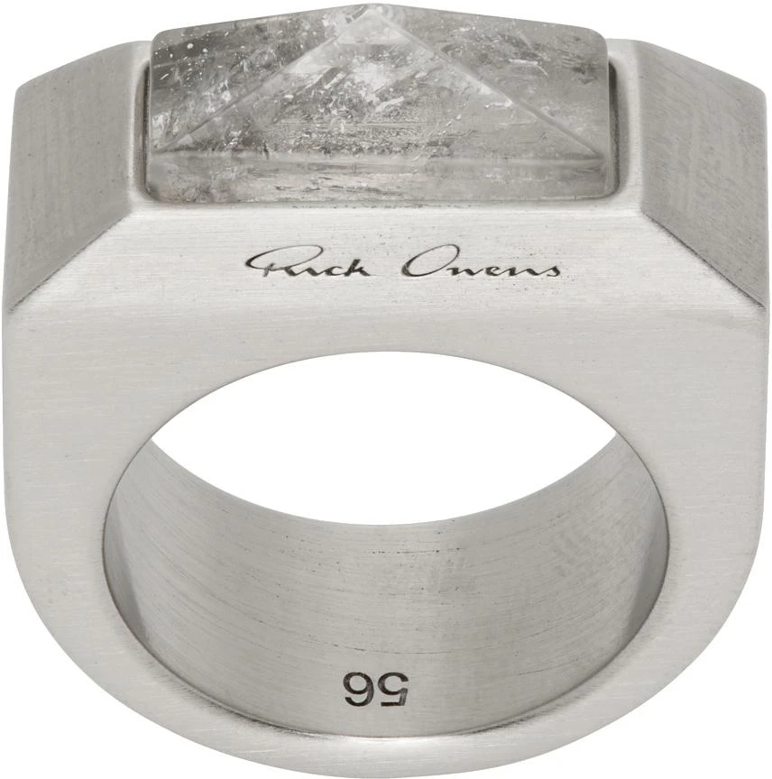 商品Rick Owens|Silver Crystal Pyramid Ring,价格¥3346,第1张图片