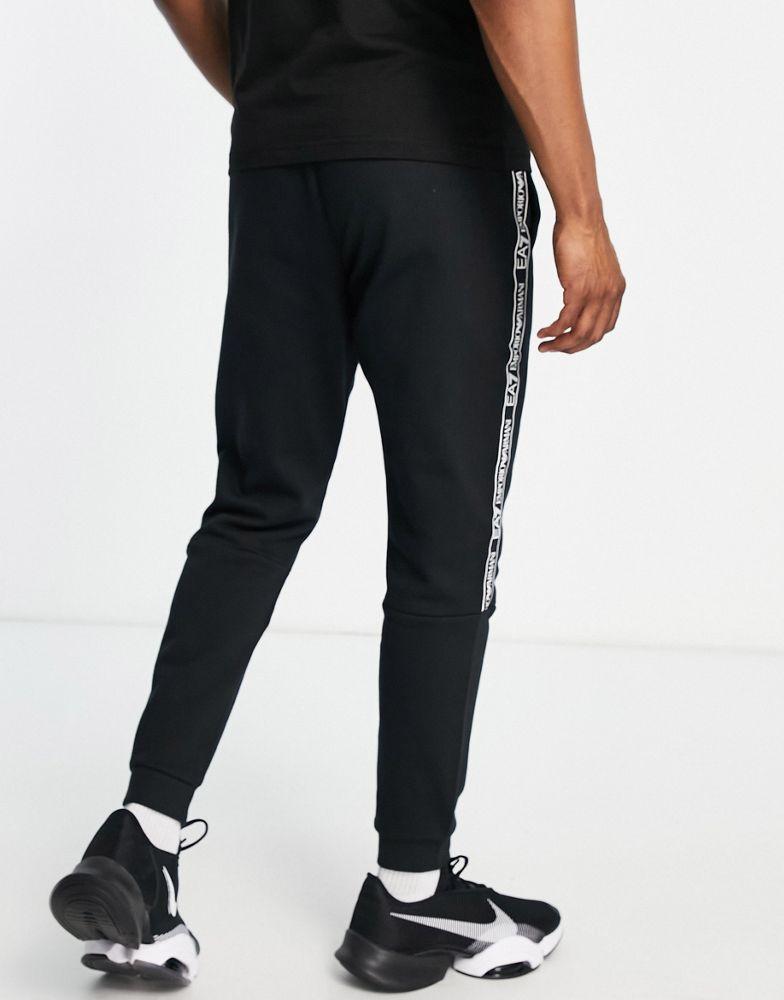 Armani EA7 taped logo joggers in black商品第2张图片规格展示