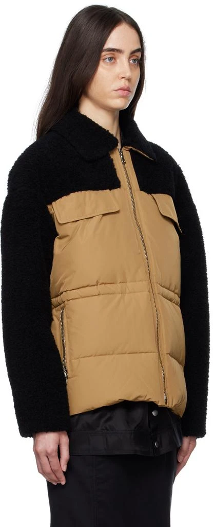 商品Yves Salomon|Brown & Black Paneled Jacket,价格¥1496,第2张图片详细描述