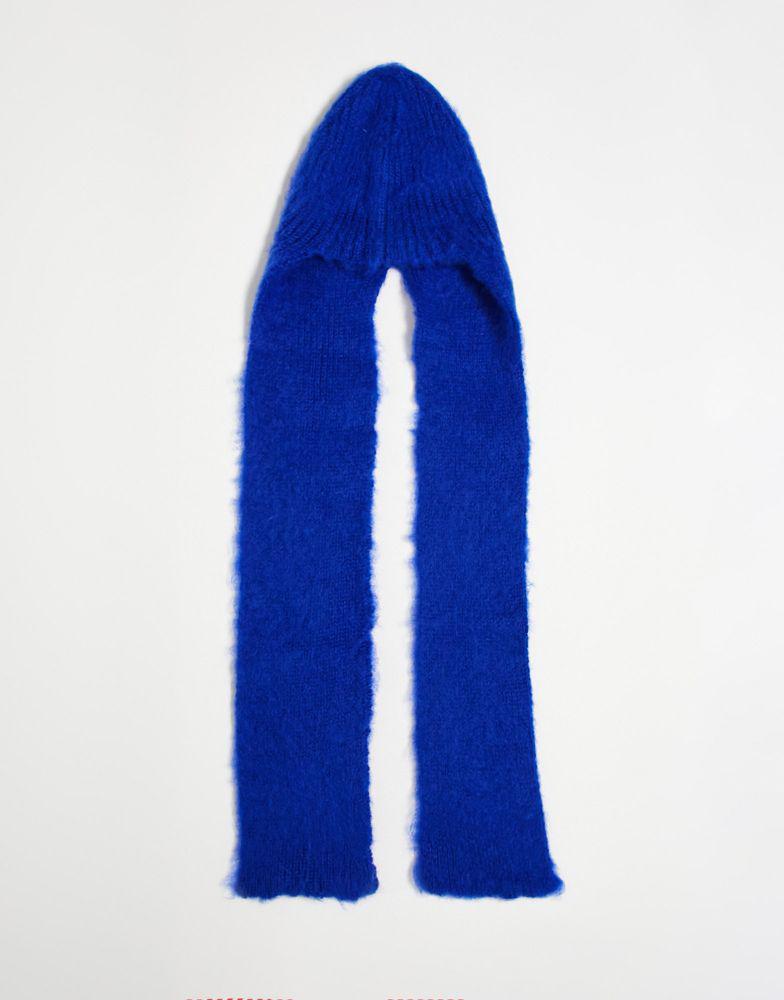 COLLUSION Unisex fluffy beanie in blue商品第1张图片规格展示