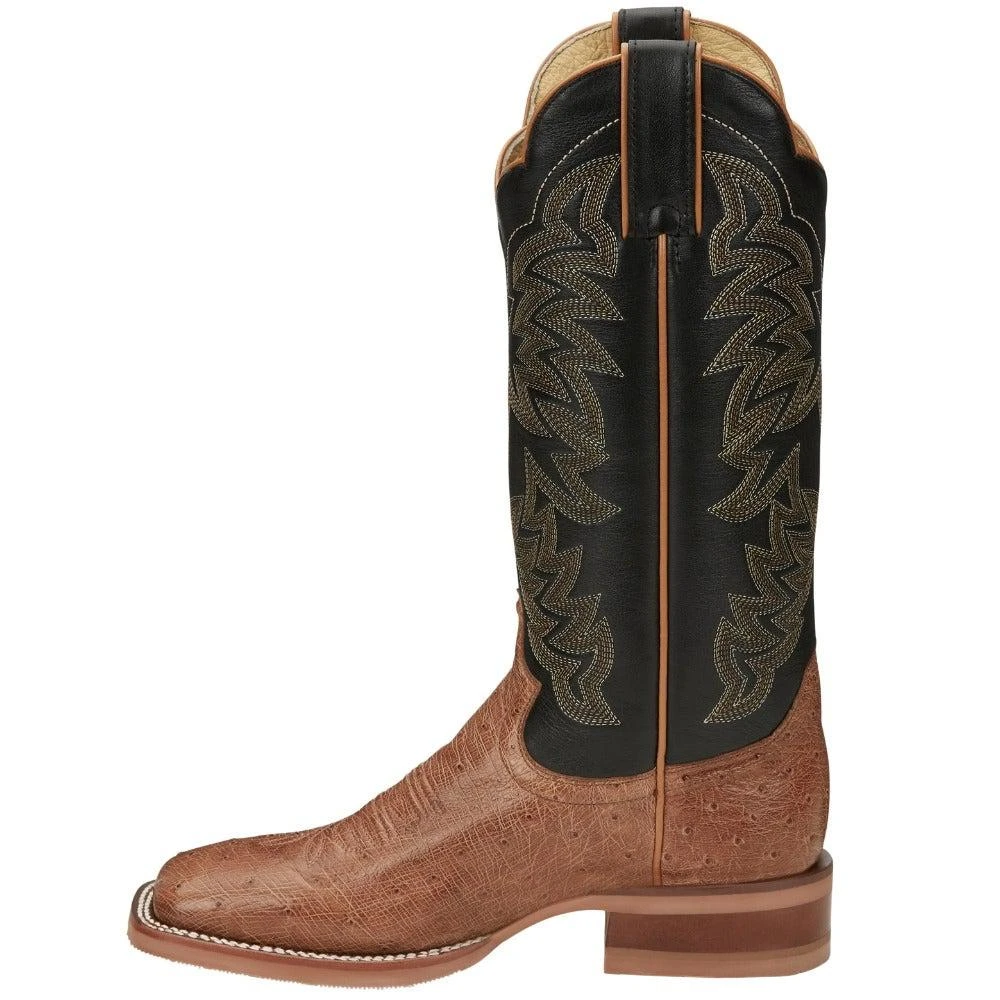 商品Justin Boots|Ralston Smooth Ostrich Square Toe Cowboy Boots,价格¥975,第3张图片详细描述