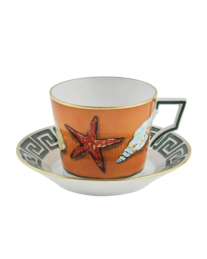 商品GINORI 1735|Il Viaggio di Nettuno Tea Cups and Saucers, Set of 2,价格¥2293,第2张图片详细描述