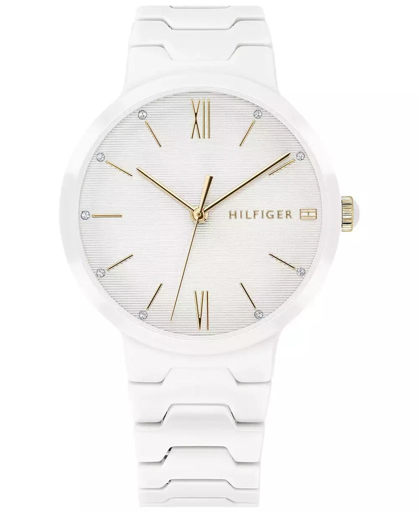 商品Tommy Hilfiger|Women's White Ceramic Bracelet Watch 36mm,价格¥827,第1张图片