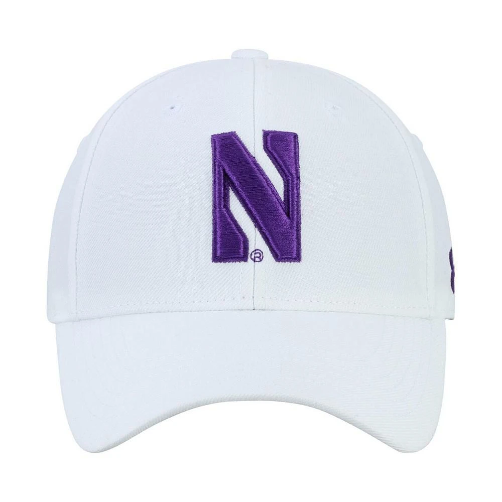 商品Under Armour|Men's White Northwestern Wildcats Classic Structured Adjustable Hat,价格¥178,第2张图片详细描述