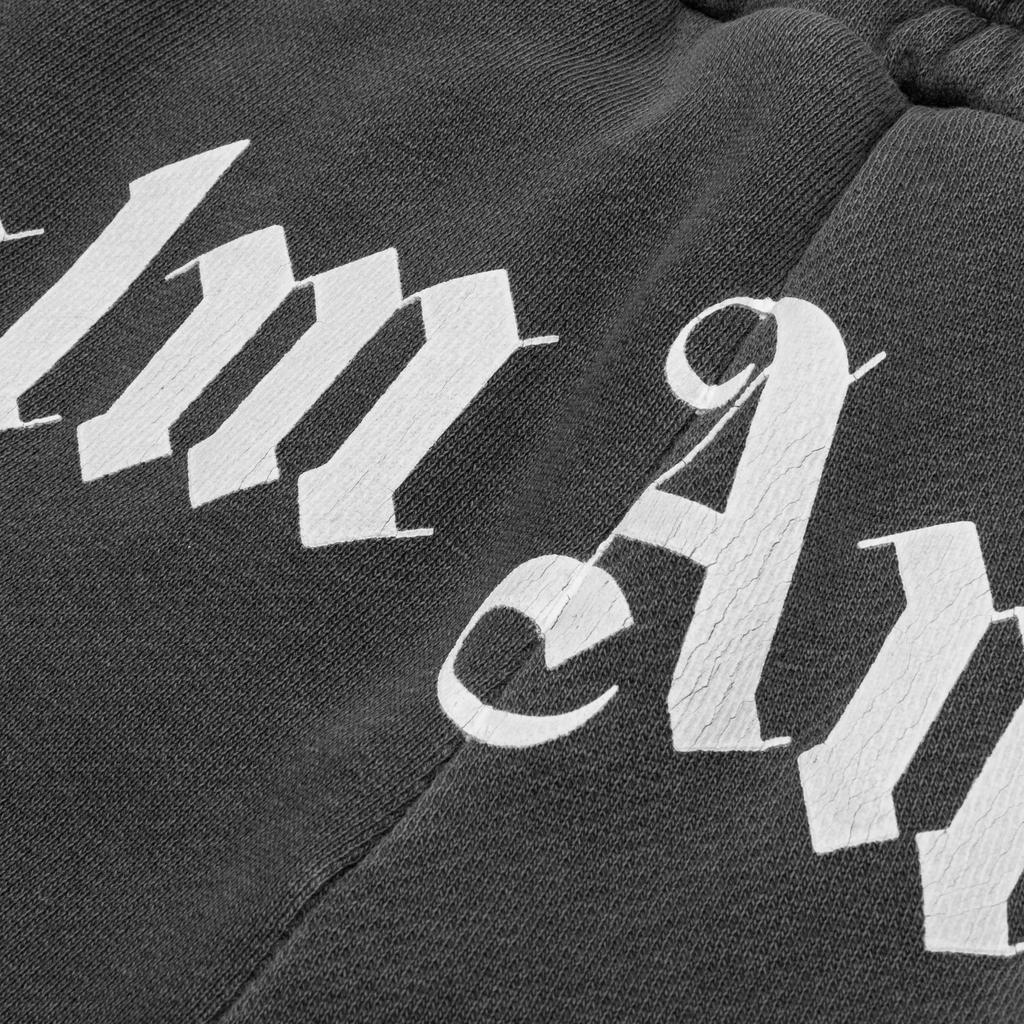 Palm Angels Curved Logo Sweatpants - Black/White商品第4张图片规格展示