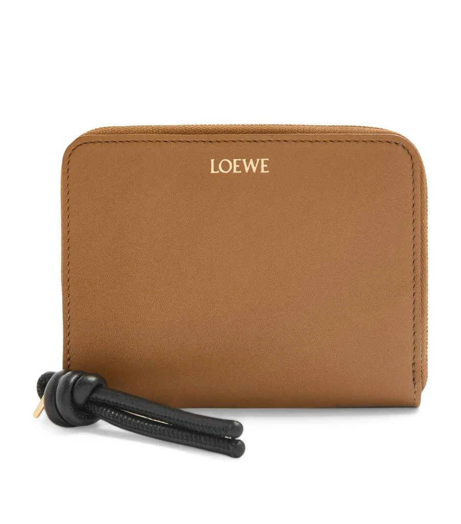 商品Loewe|Leather Knot Zip-Around Wallet,价格¥5380,第1张图片