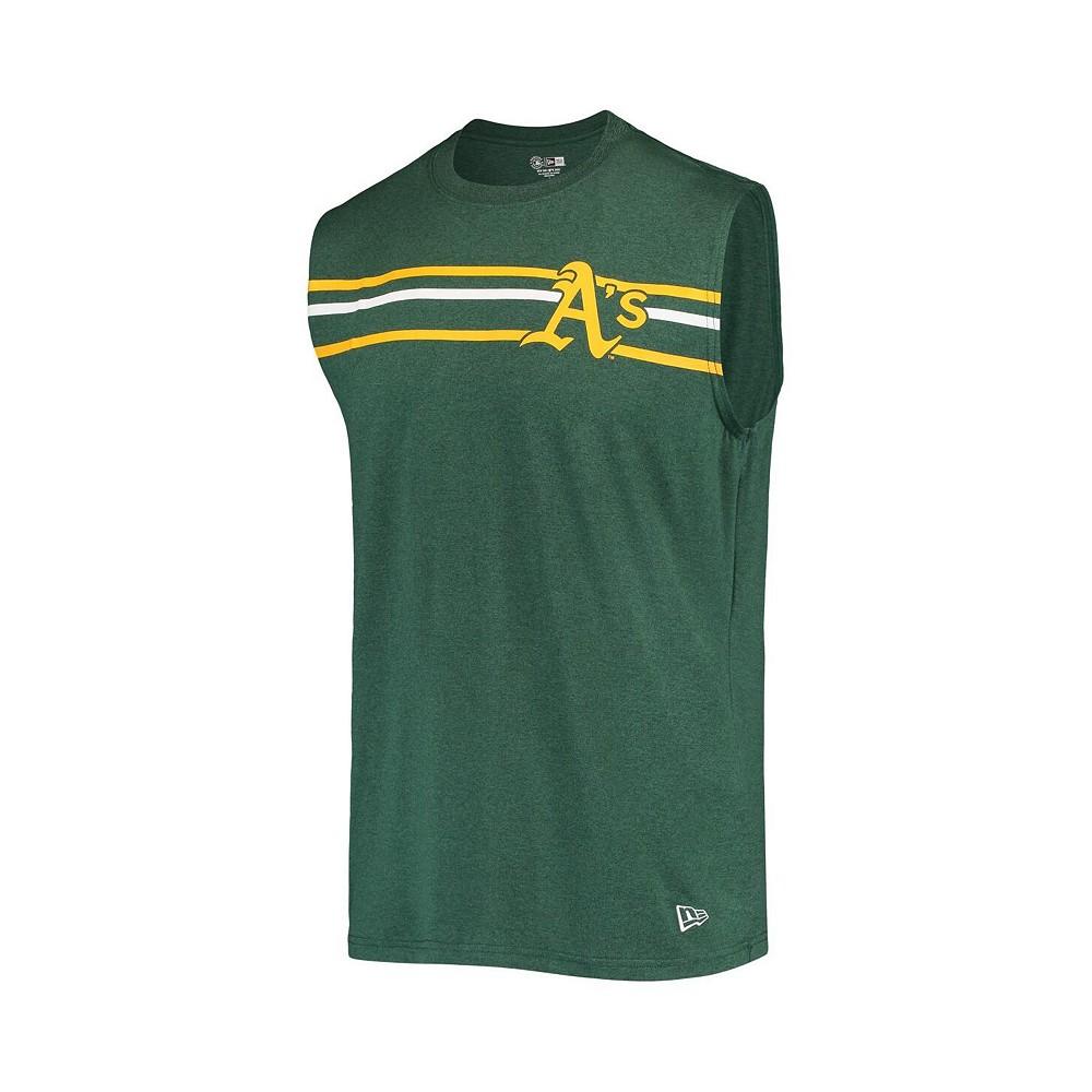 Men's Green Oakland Athletics Muscle Tank Top商品第3张图片规格展示