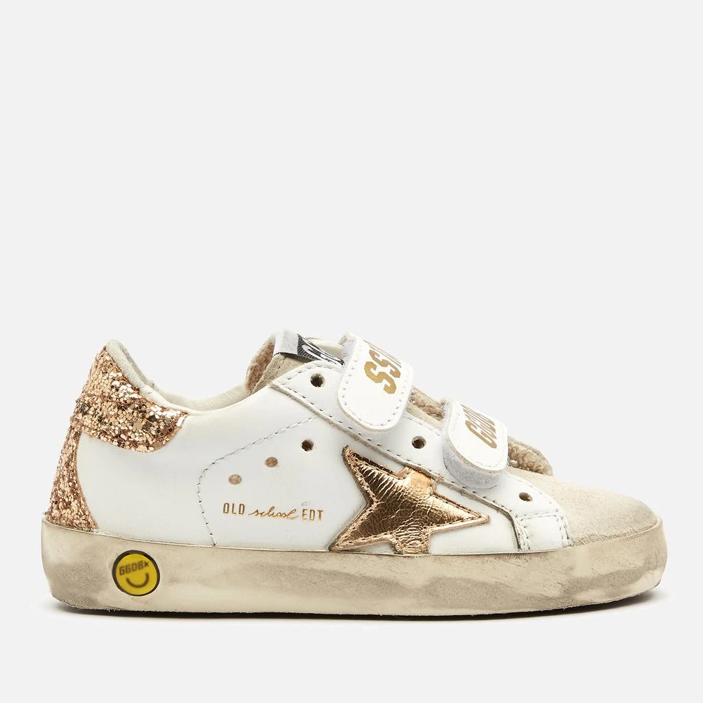 商品Golden Goose|Golden Goose Toddlers' Suede Toe and Leather Old School Trainers - White/Ice/Gold,价格¥891,第1张图片