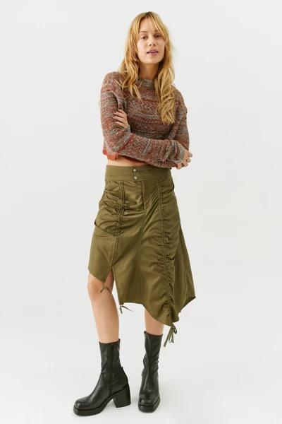 UO Callix Ruched Cargo Midi Skirt商品第1张图片规格展示