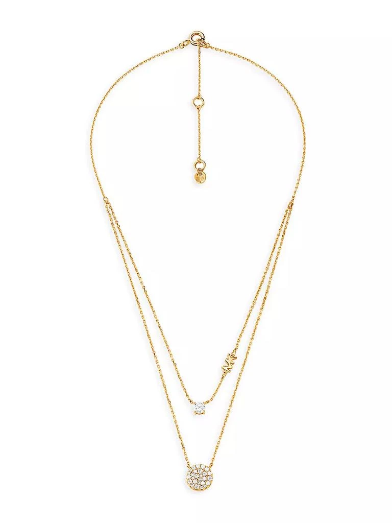 商品Michael Kors|14K-Gold-Plated & Cubic Zirconia Layered Pendant Necklace,价格¥1133,第3张图片详细描述