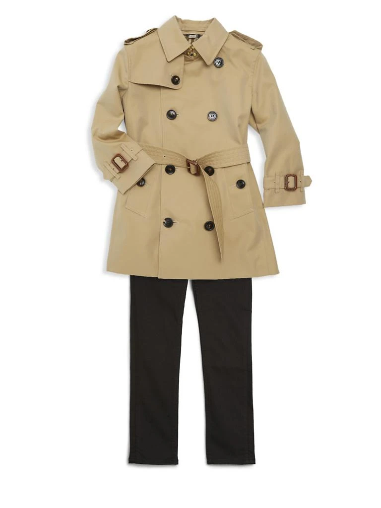 商品Burberry|Mayfair 小女童/大女童全棉风衣,价格¥8160,第2张图片详细描述