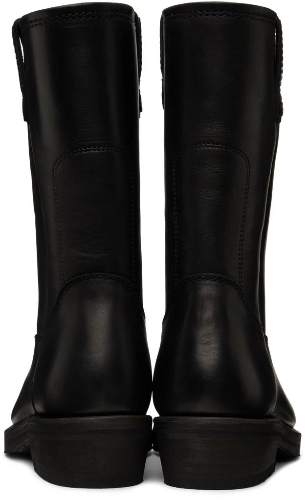 商品Our Legacy|Black Leather Flat Toe Boots,价格¥2757,第2张图片详细描述