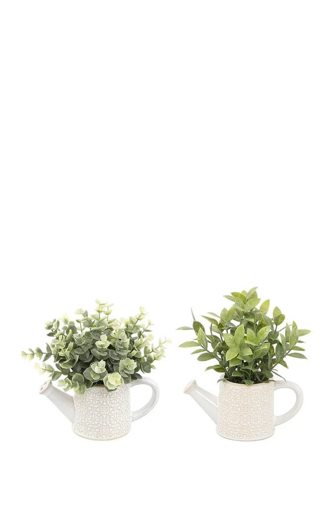 商品FLORA BUNDA|Eucalyptus & Tea leaf in Cathedral Watering Can, Set of 2,价格¥296,第1张图片