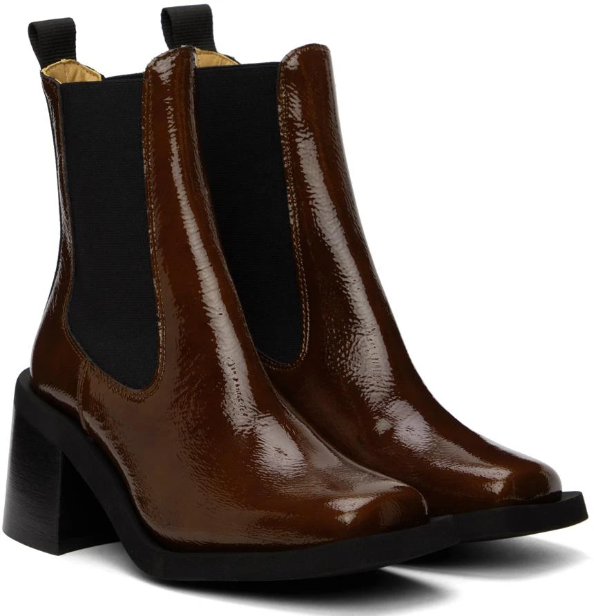 商品Ganni|Brown Heeled Chelsea Boots,价格¥1222,第4张图片详细描述