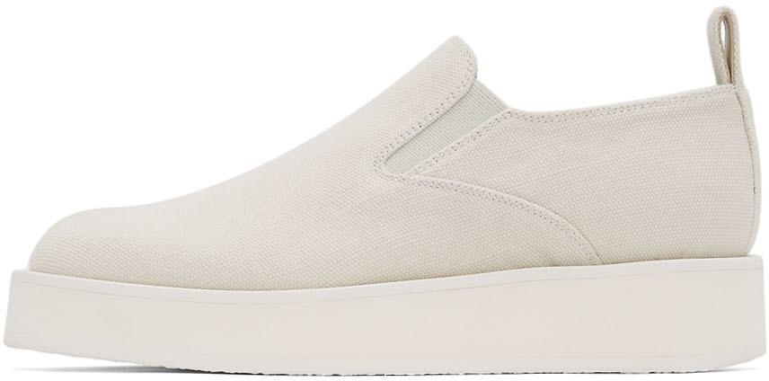 商品Jil Sander|Off-White Slip-On Platform Sneakers,价格¥3967,第5张图片详细描述