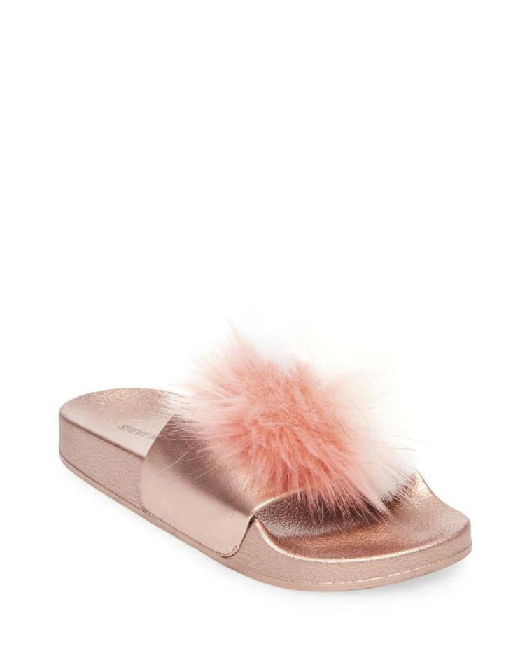 商品Steve Madden|Spiral Faux Fur Slides,价格¥221,第1张图片