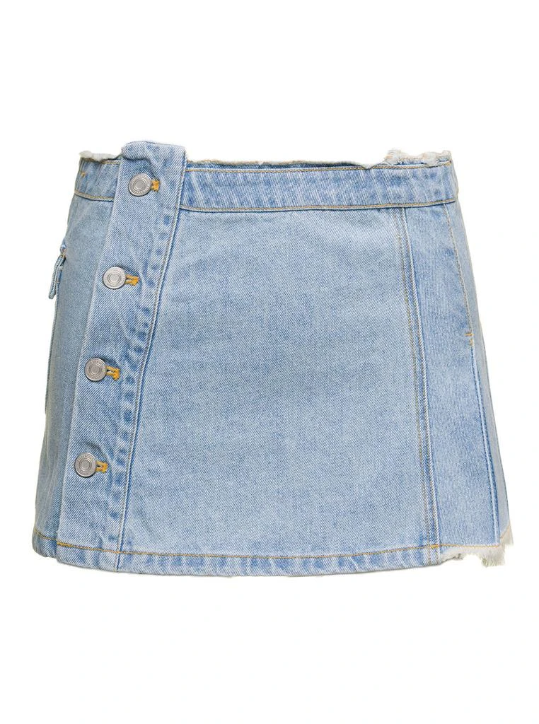 商品ANDERSSON BELL|Blue Denim Pleated Miniskirt In Cotton Woman,价格¥1382,第1张图片