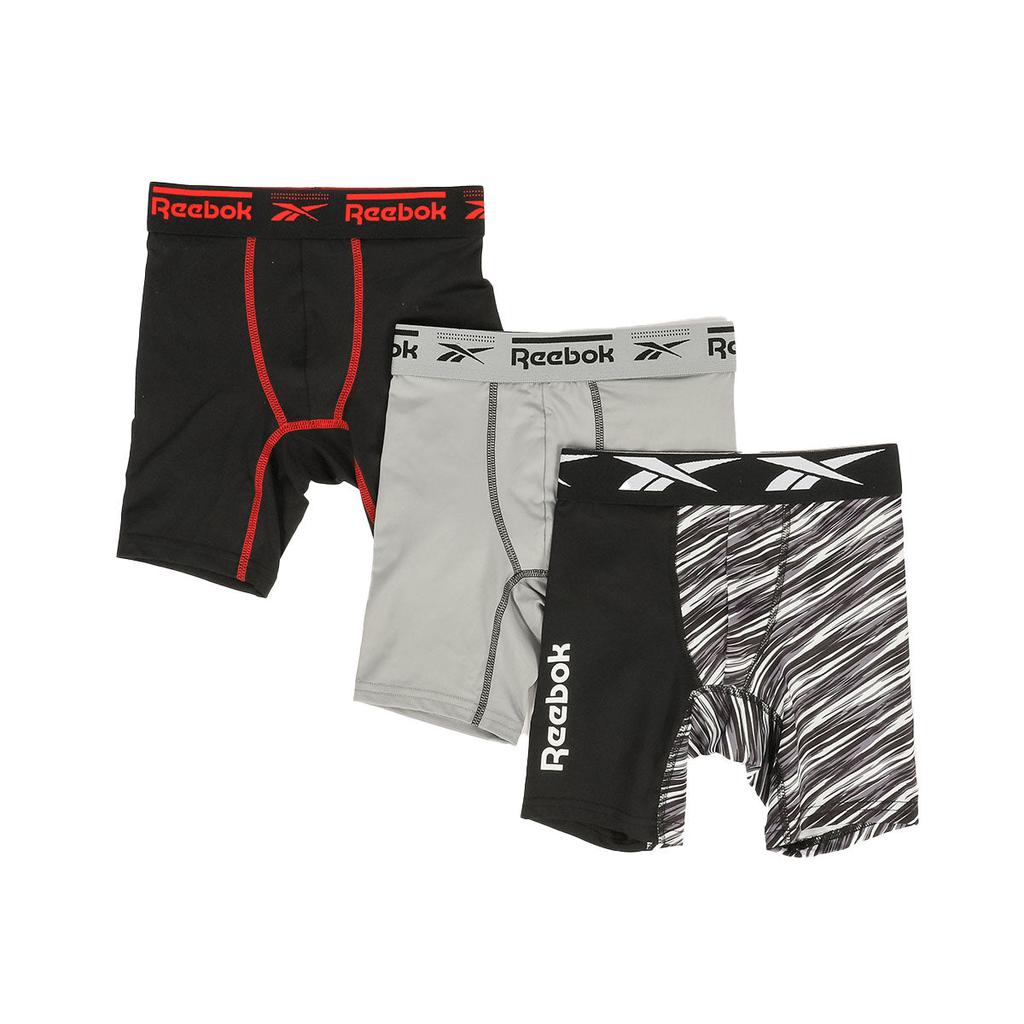 Reebok Boy's 3 Pack Long Leg Boxer Briefs商品第1张图片规格展示