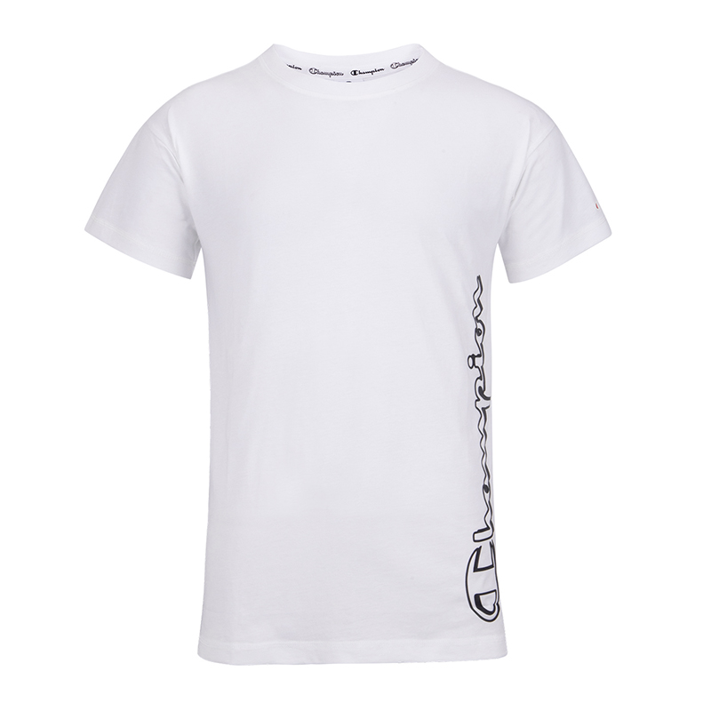 Champion 女士白色棉T恤 111439-WW001商品第1张图片规格展示