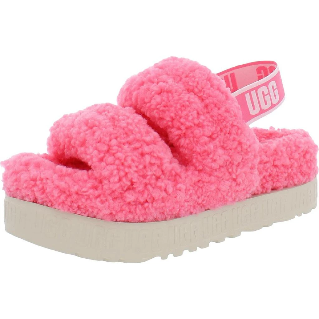 商品UGG|Ugg Womens Oh Fluffita Sheepskin Flatform Slingbacks,价格¥345,第2张图片详细描述