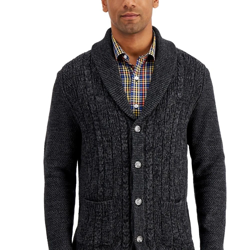 商品Club Room|Men's Chunky Shawl Collar Cardigan, Created for Macy's,价格¥142,第3张图片详细描述