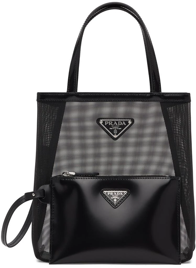 商品Prada|Black Small Mesh Tote,价格¥12427,第1张图片