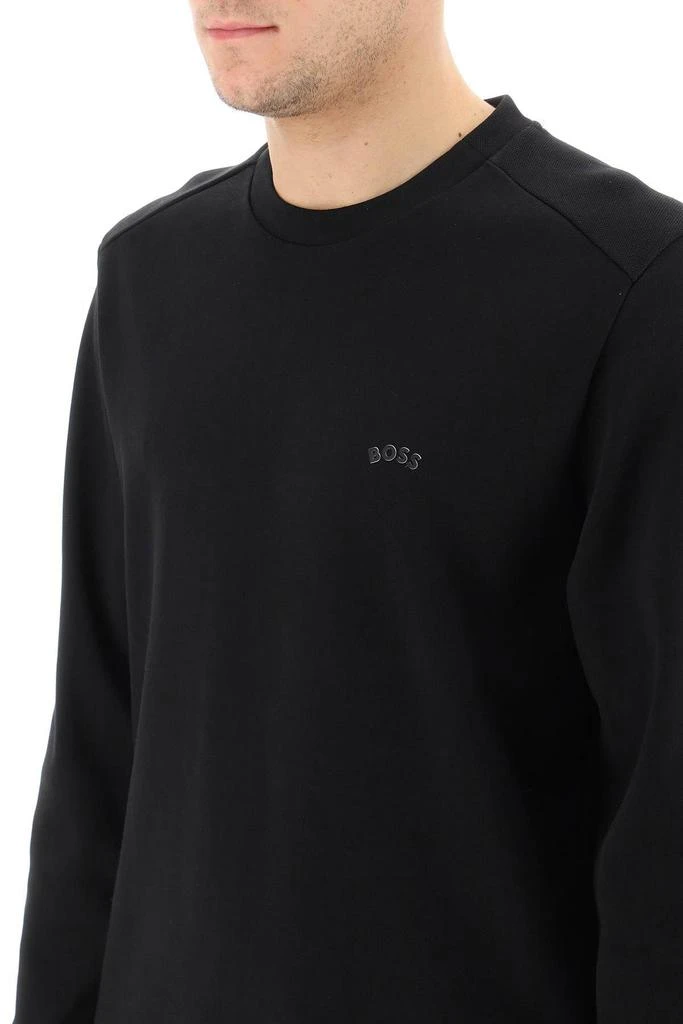 商品Hugo Boss|'SALBO CURVED' INTERLOCK SWEATSHIRT,价格¥370,第5张图片详细描述
