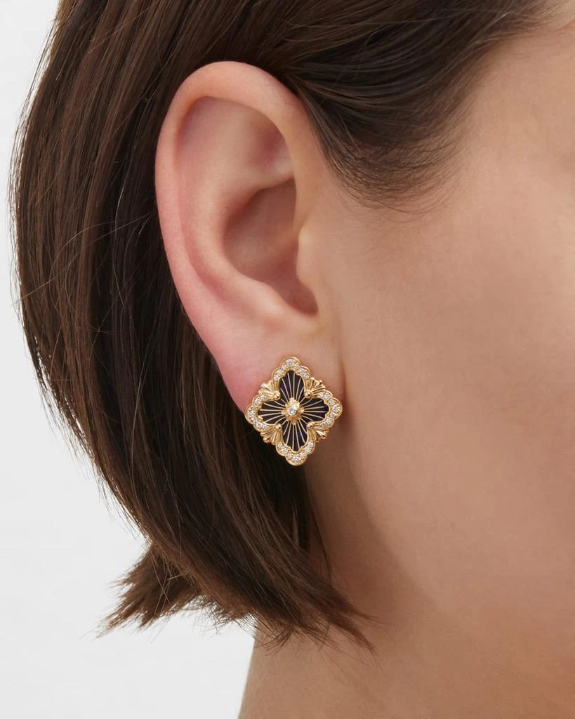 商品Buccellati|18K Yellow Gold Opera Tulle Medium Blue Diamond Earrings,价格¥54929,第2张图片详细描述