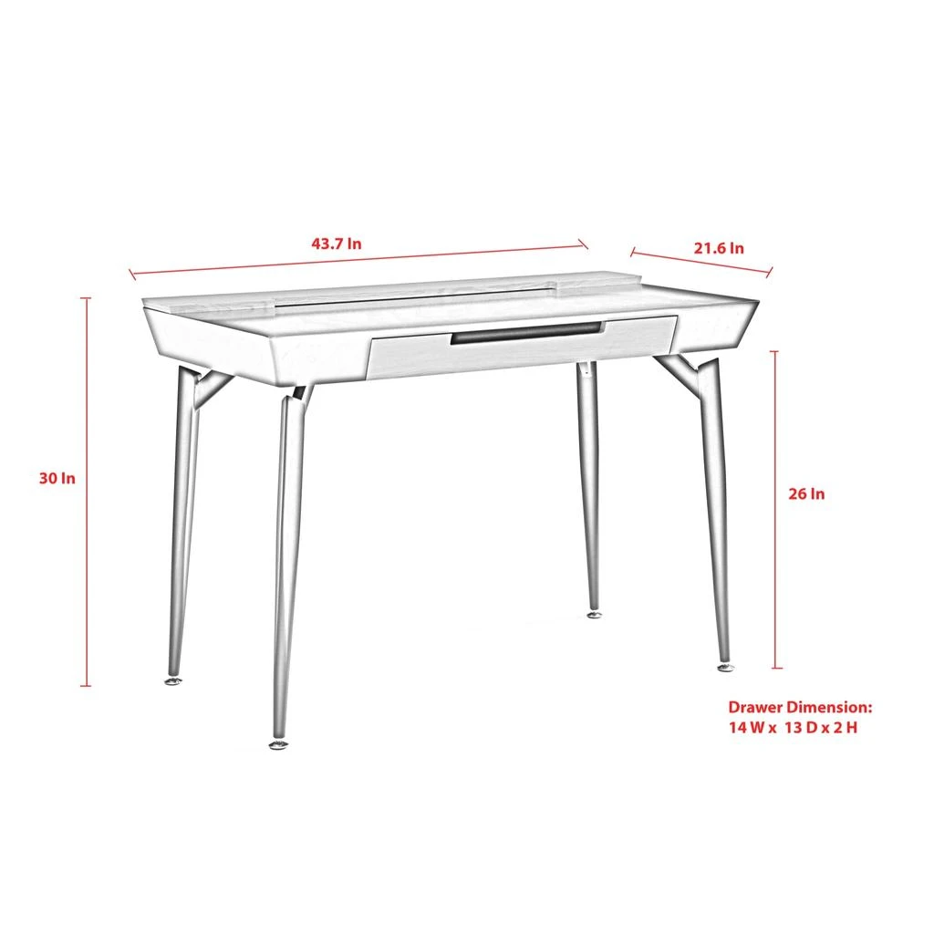 商品Loft Lyfe|Loft Lyfe Carmela Writing Desk,价格¥1478,第5张图片详细描述