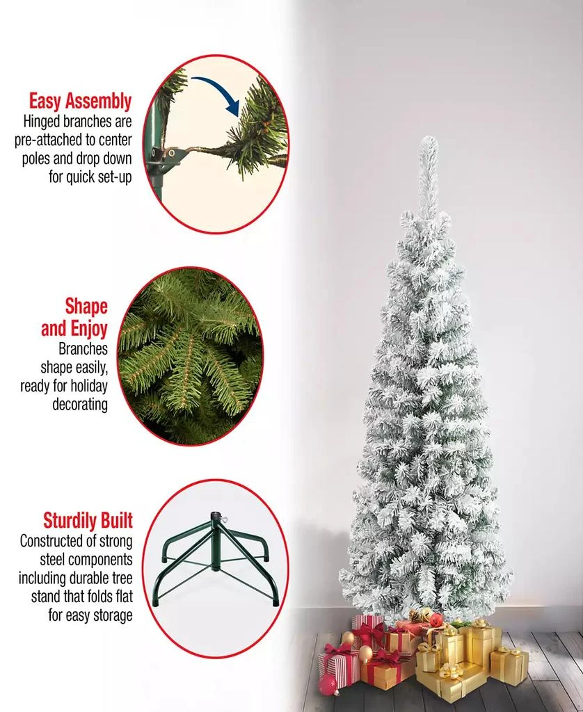 商品National Tree Company|First Traditions 4.5' Acacia Pencil Slim Flocked Tree,价格¥1734,第5张图片详细描述