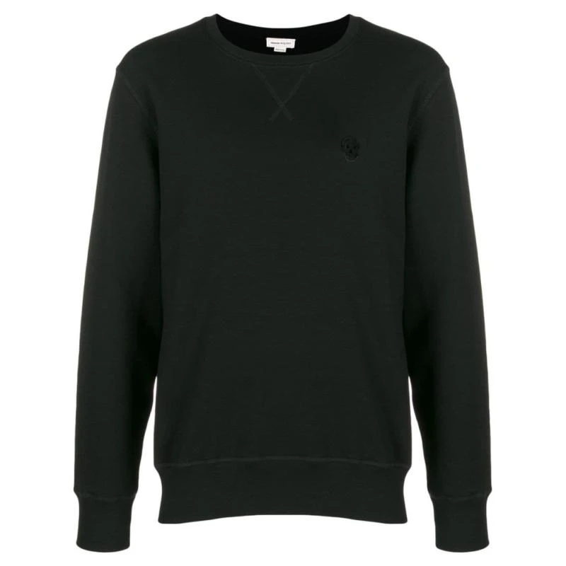 商品Alexander McQueen|ALEXANDER MCQUEEN 亚历山大·麦昆 男士黑色棉质卫衣/帽衫 575467-QNX43-1000,价格¥2338,第1张图片