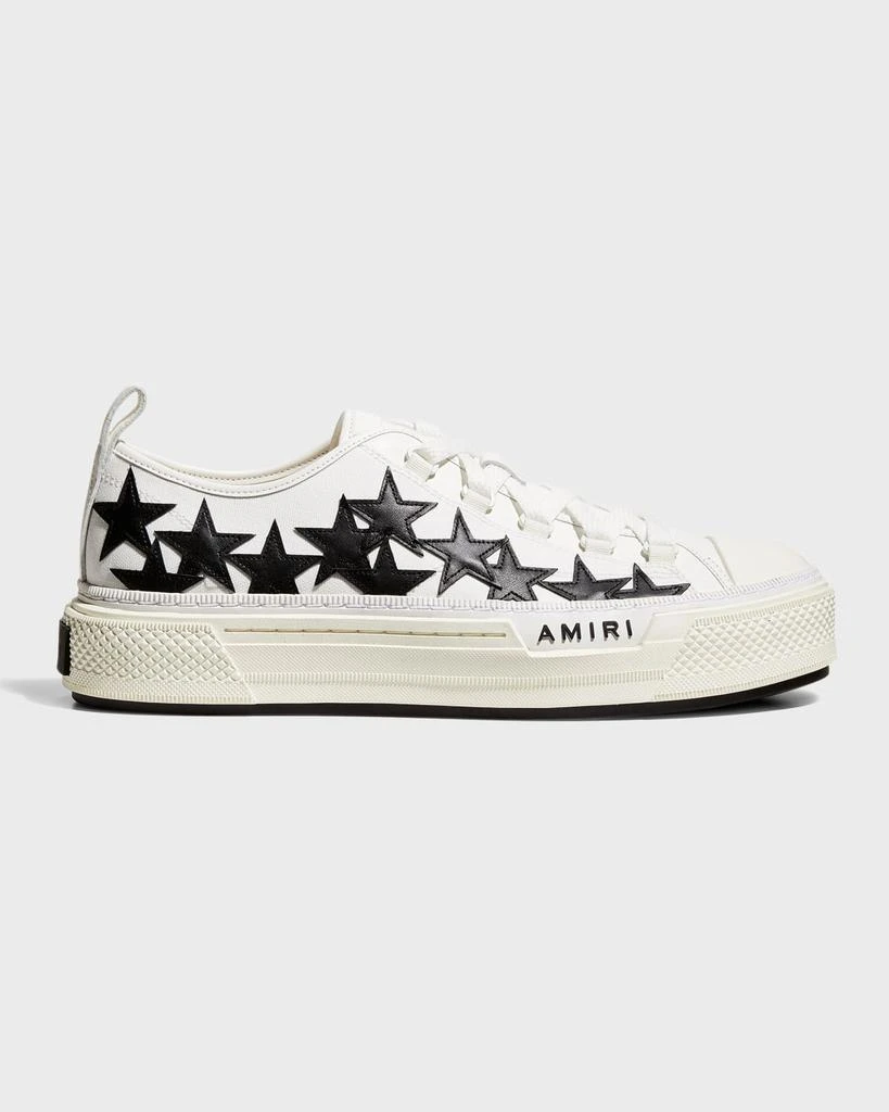 商品AMIRI|Men's Stars Court Canvas Appliqué Low-Top Sneakers,价格¥4253,第1张图片