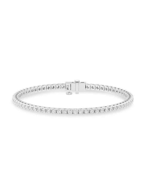 商品Saks Fifth Avenue|14K White Gold & 5 TCW Diamond Tennis Bracelet,价格¥36690,第1张图片