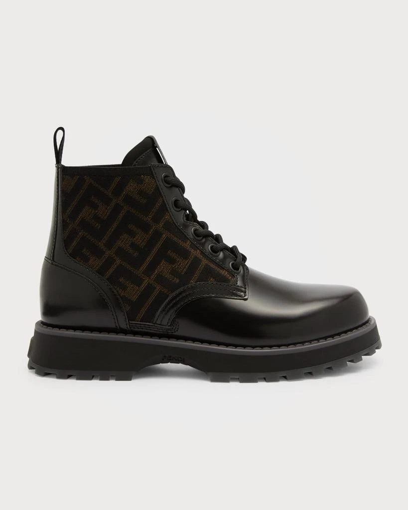 商品Fendi|Men's Monogram Lace-Up Biker Boots,价格¥9310,第1张图片