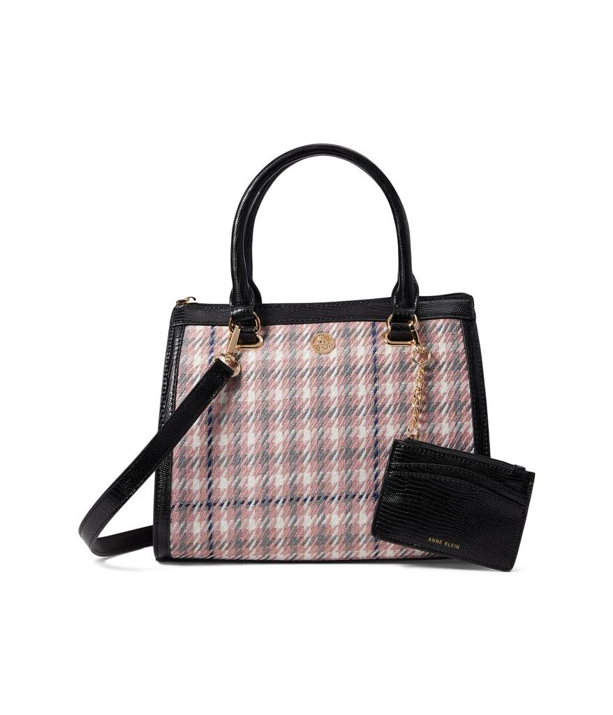 商品Anne Klein|Houndstooth Satchel,价格¥667,第1张图片