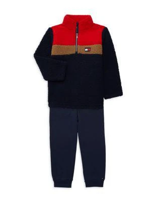 商品Tommy Hilfiger|Baby Boy’s 2-Piece Faux Shearling Pullover & Joggers Set,价格¥239,第1张图片