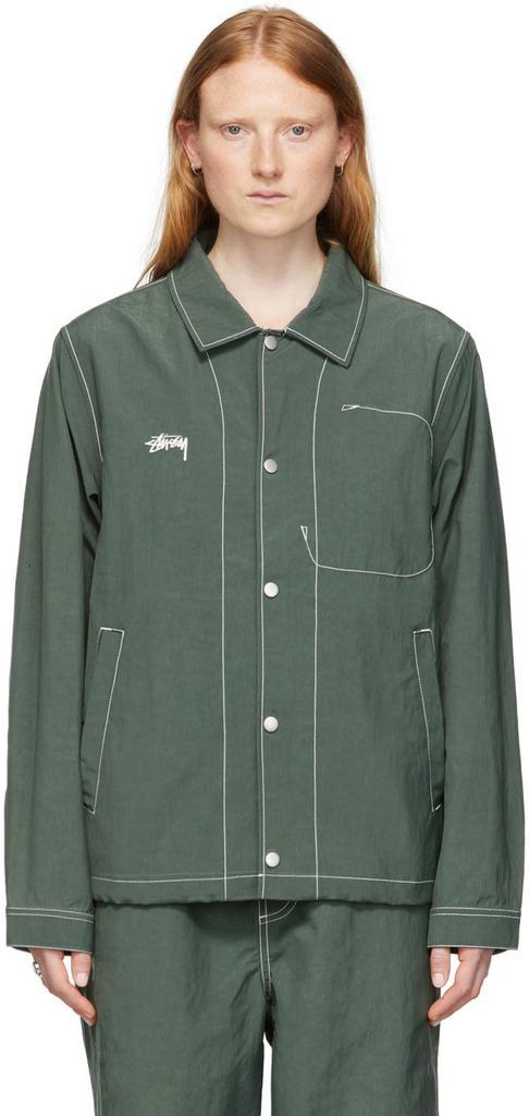 商品STUSSY|Khaki Nylon Jacket,价格¥1263,第1张图片