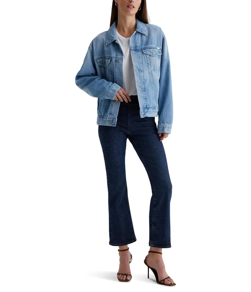 商品AG Jeans|Farrah Mid Rise Pull On Crop Boot Jeans in Hyacinth,价格¥1487,第4张图片详细描述
