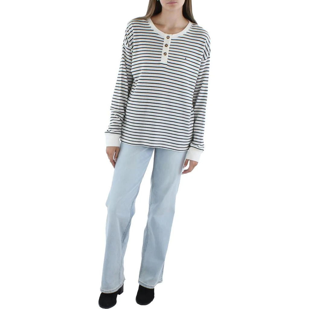 商品Tommy Hilfiger|Tommy Hilfiger Womens Striped Crewneck Henley,价格¥102,第2张图片详细描述