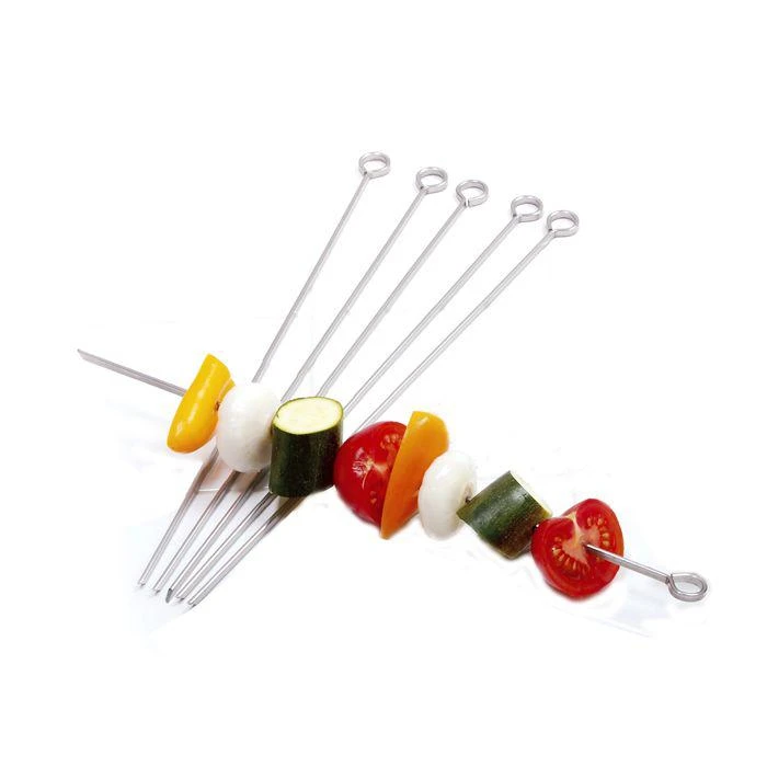 商品Norpro|Stainless Steel 12-Inch Barbeque Skewers, Set of 6,价格¥89,第1张图片