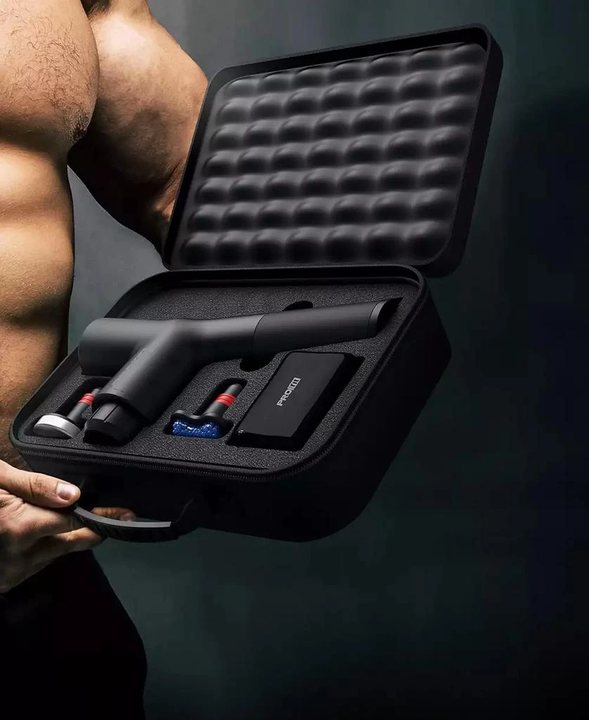 商品Tzumi|PROfit Percussion Muscle Massage Gun, Rechargeable Deep Tissue Full-Body Massager with Multiple Attachments,价格¥564,第2张图片详细描述