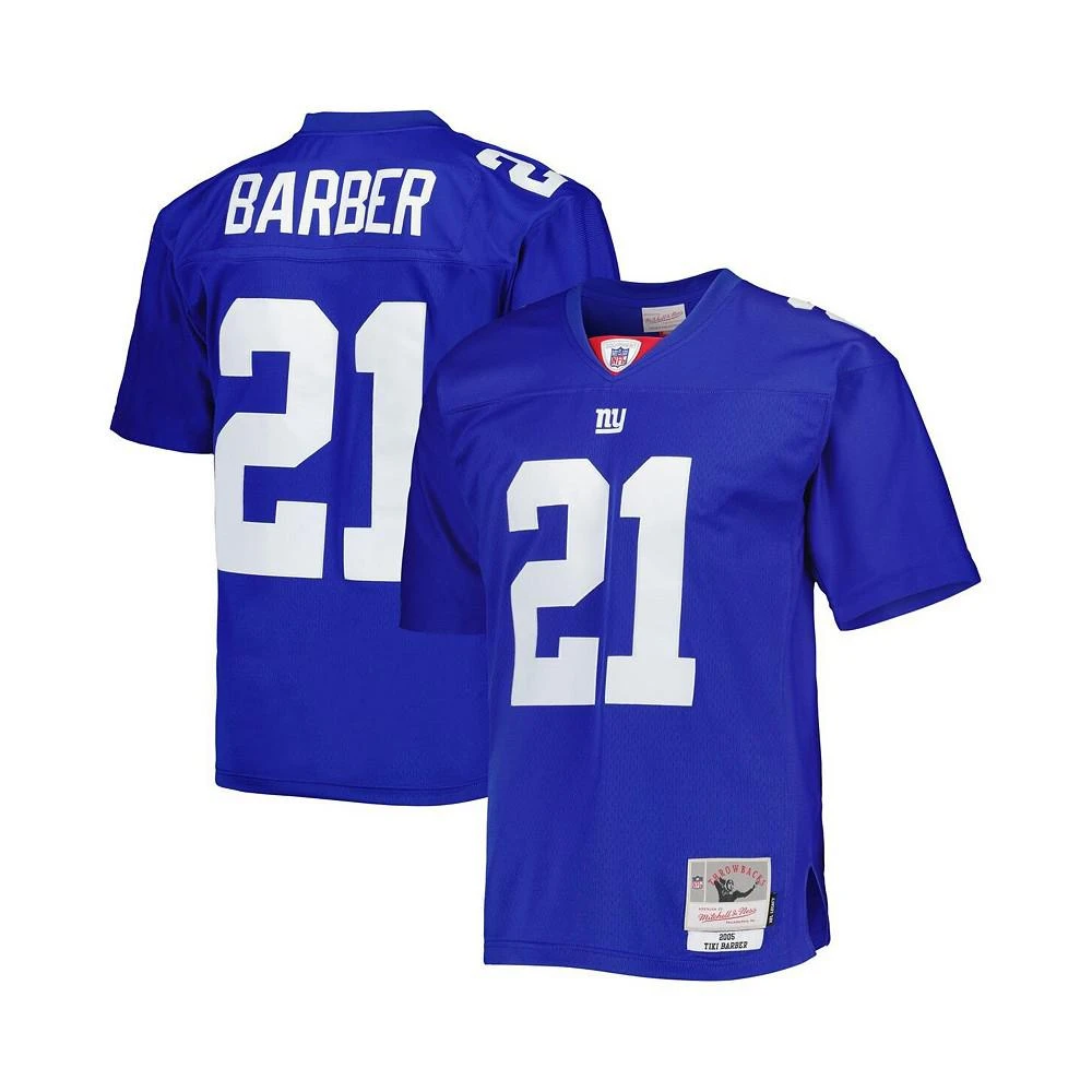 商品Mitchell & Ness|Men's Tiki Barber Royal New York Giants 2005 Legacy Replica Jersey,价格¥863,第1张图片