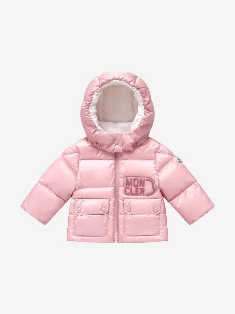 商品Moncler|Moncler Enfant Baby Girls Down Padded Abbaye Jacket in Pink,价格¥4407,第1张图片