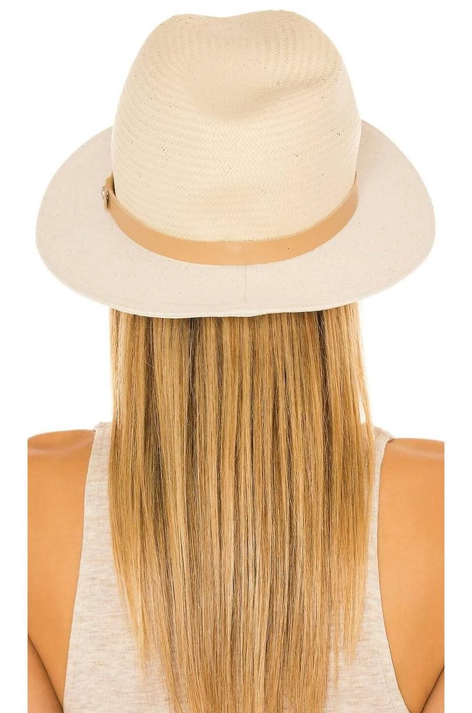 商品Rag & Bone|Rag & Bone - Women's Fedorah Brim Leather Trim Straw Hat,价格¥861,第2张图片详细描述
