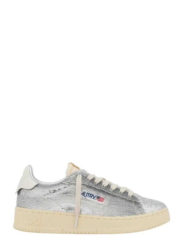 商品Autry|Autry Dallas Low Sparkling Sneakers In Silver And White Sequins,价格¥1750,第1张图片