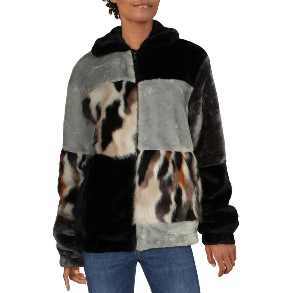 Urban Outfitters Women's Printed Faux Fur Jacket商品第1张图片规格展示